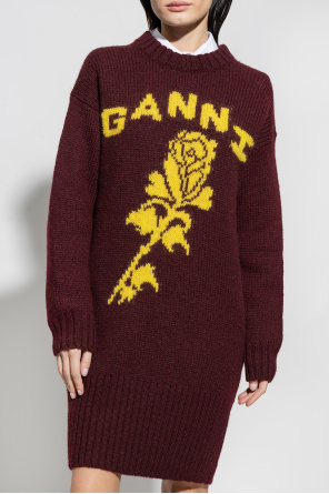 Ganni Sweater Goose with logo