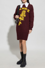 Ganni BURGUNDY Sweater with logo