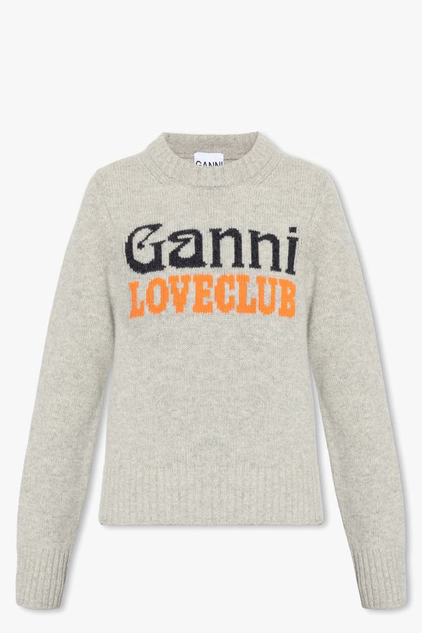 Ganni logo毛衣