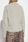 Ganni GREY Sweater with logo