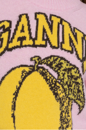 Ganni Sweter z logo