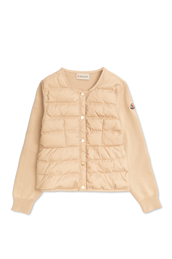 Moncler Enfant Cardigan with quilted front