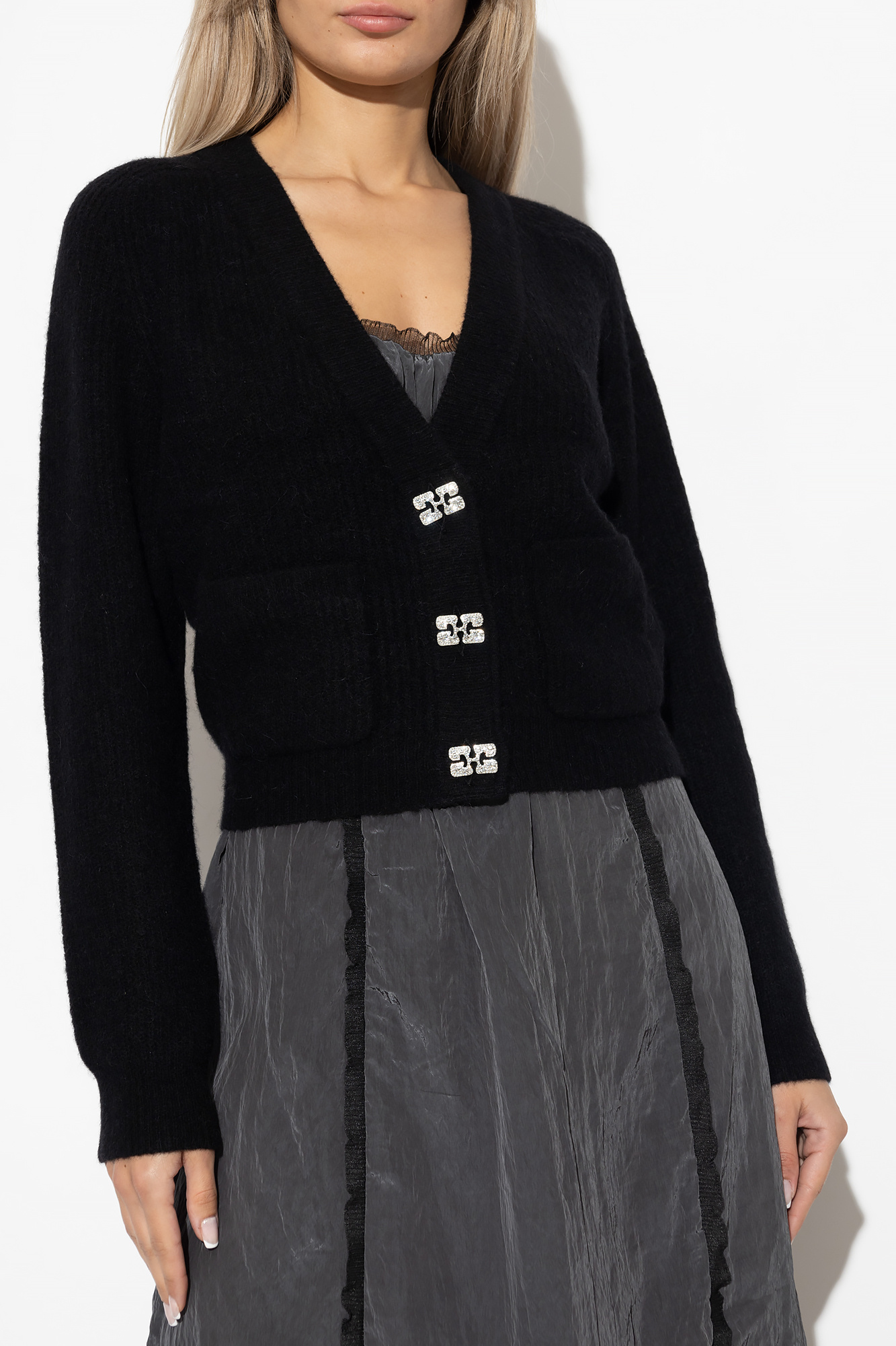 Ganni Cardigan with logo