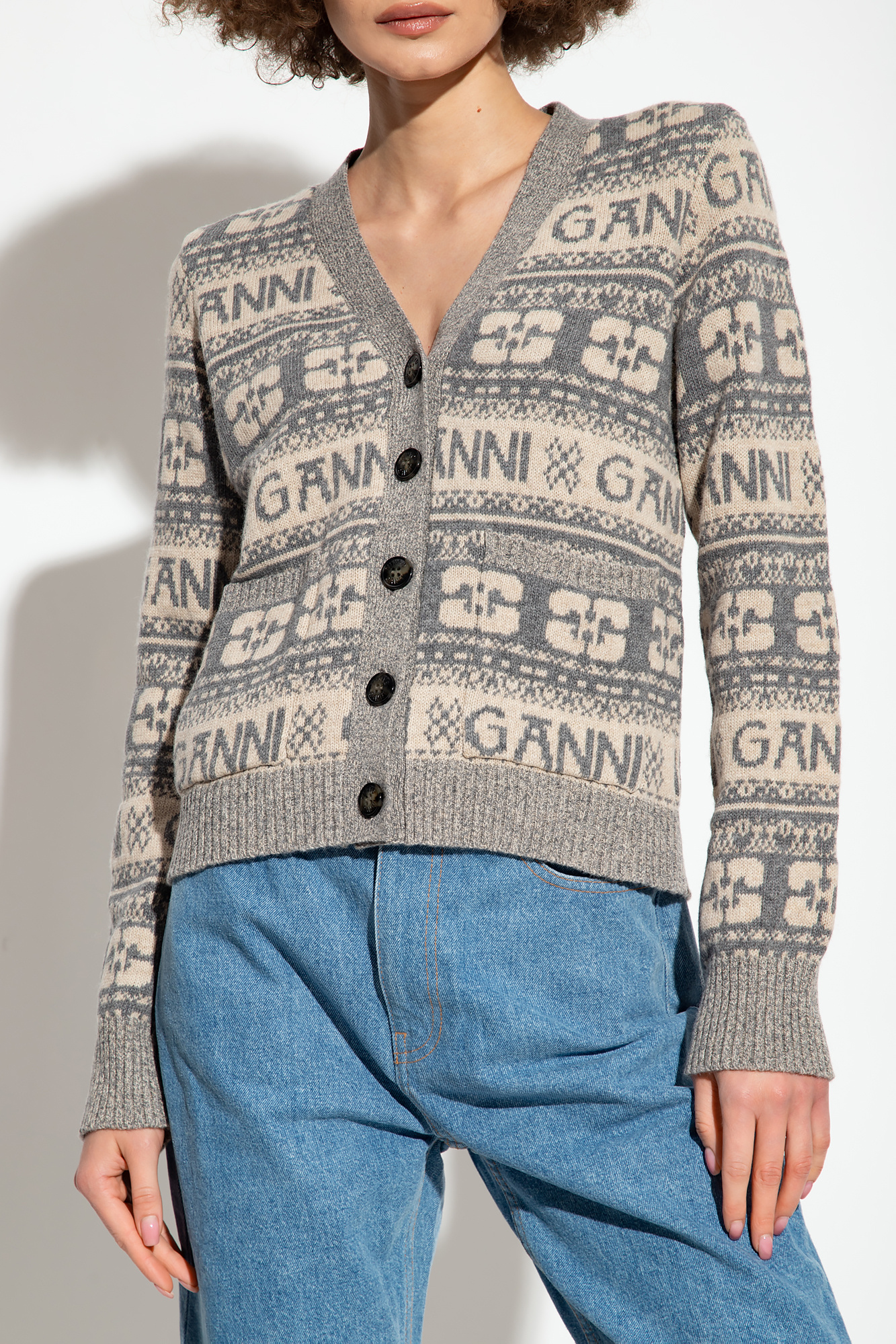 Ganni Patterned cardigan