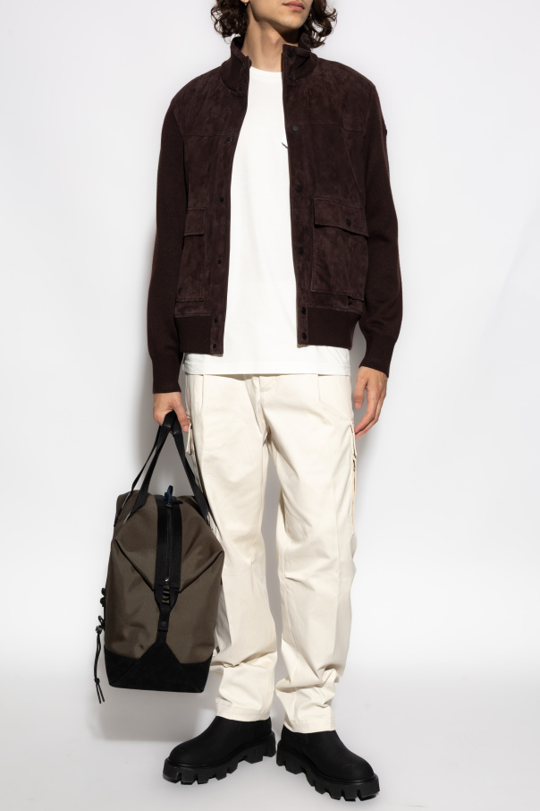 Moncler Cardigan with suede front