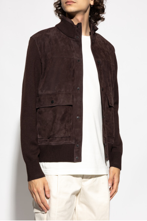 Moncler Cardigan with suede front