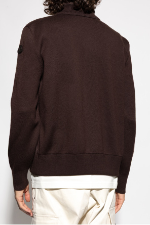 Moncler Cardigan with suede front