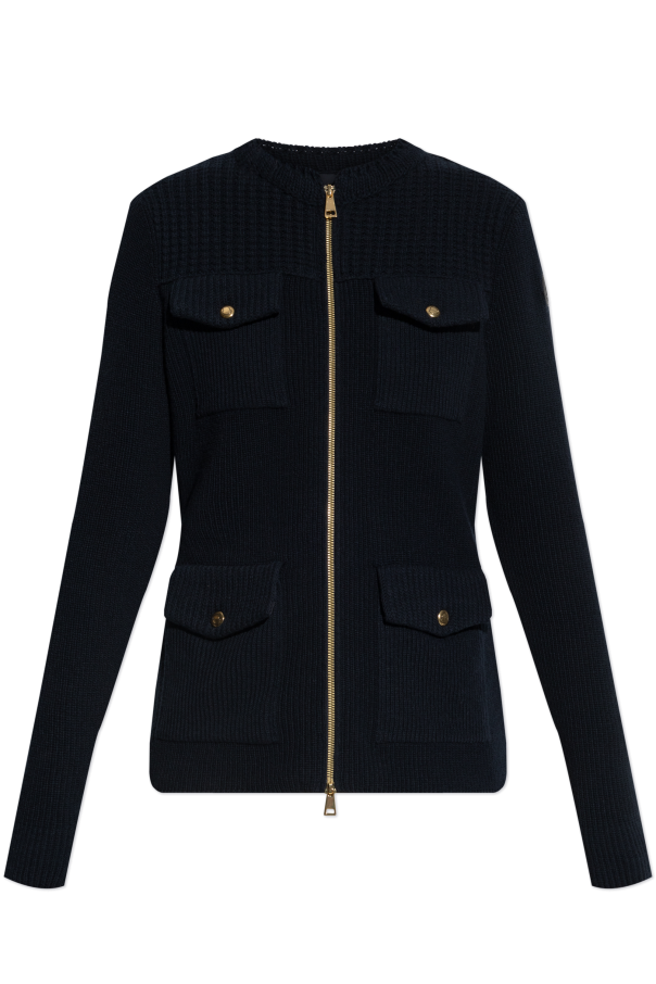 Cardigan with down-filled back od Moncler