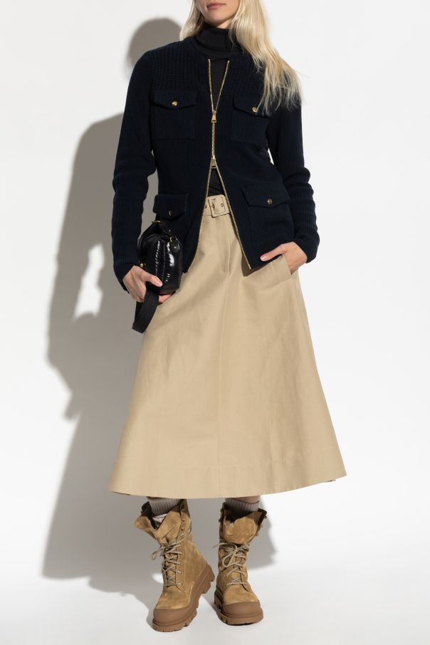 Moncler Cardigan with down-filled back