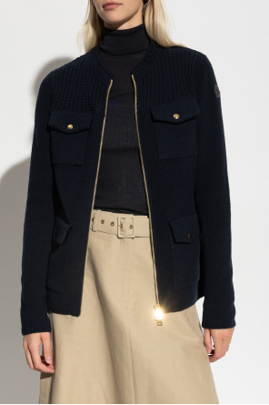 Moncler Cardigan with down-filled back