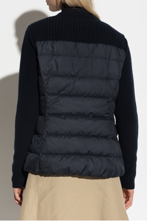 Moncler Cardigan with down-filled back
