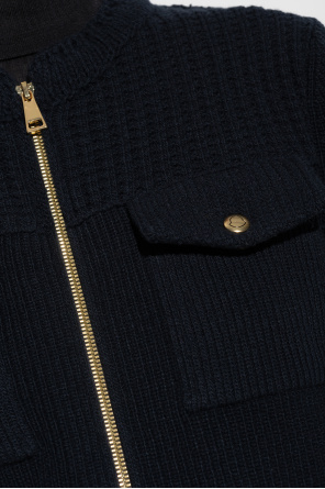 Moncler Cardigan with down-filled back