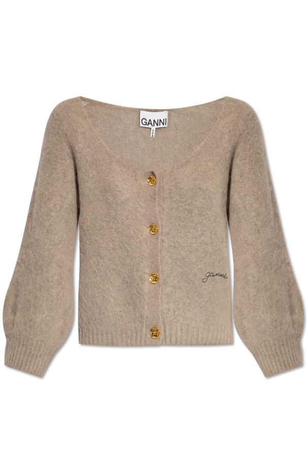 Ganni Cardigan with logo