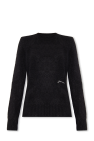 Ganni BLACK Sweater with logo