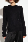 Ganni BLACK Sweater with logo