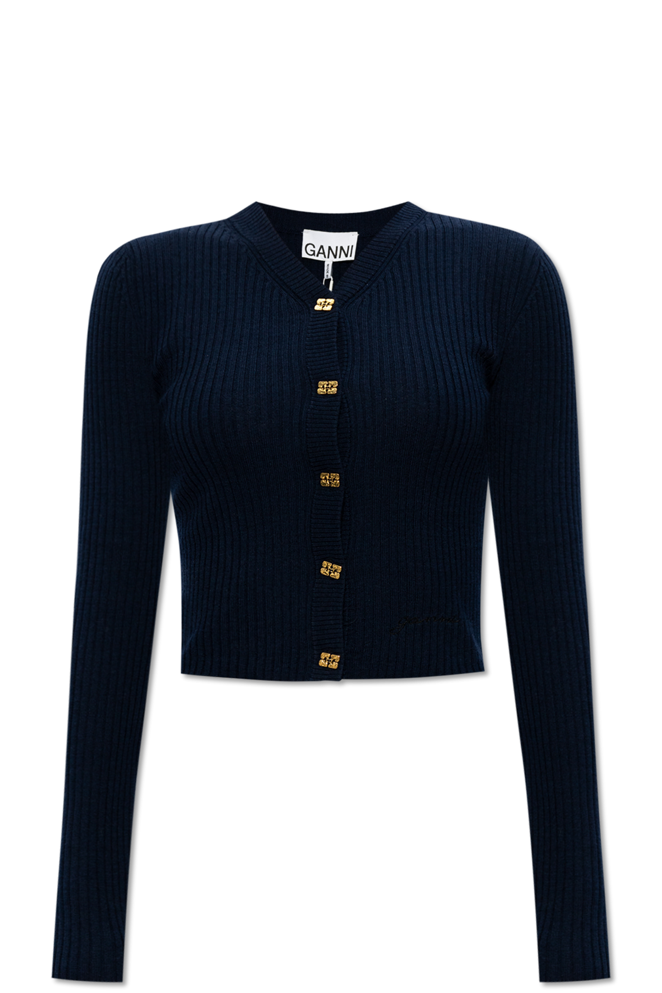 Ganni Ribbed cardigan