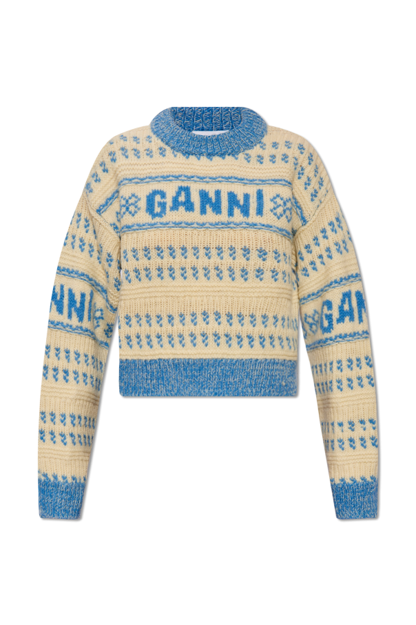 Wool sweater with logo od Ganni