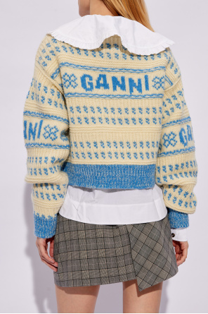 Ganni Wool sweater with logo