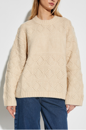 Ganni Sweter z wyszytym wzorem