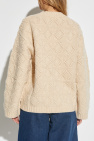 Ganni beige Sweater with Embroidered Pattern