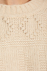Ganni beige Sweater with Embroidered Pattern