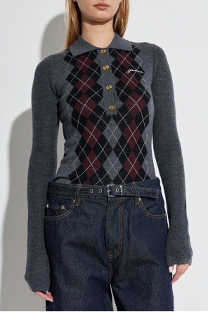 Ganni Woll-Poloshirt
