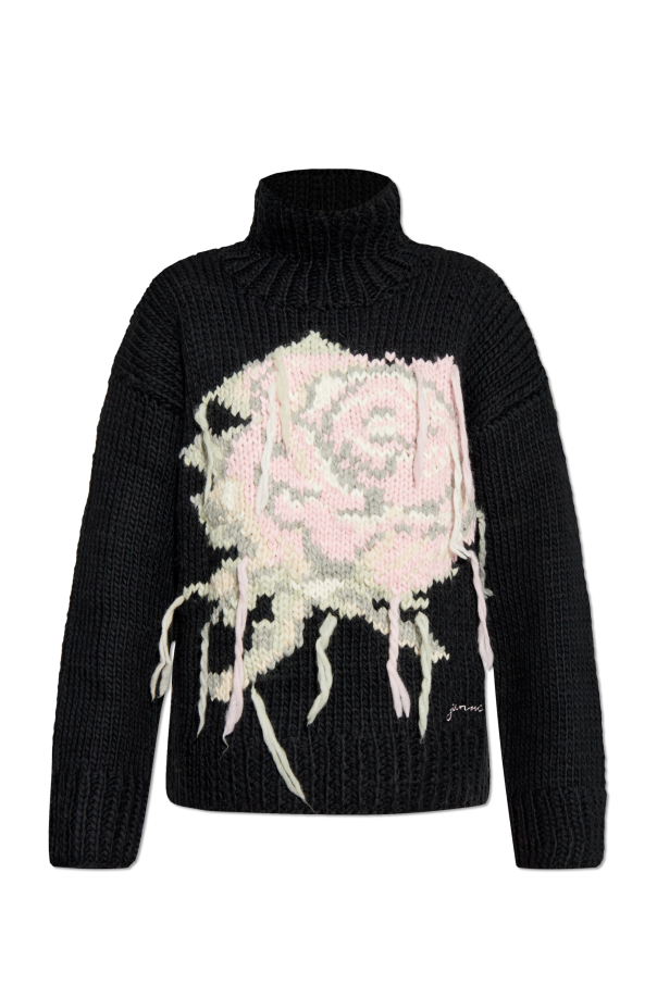 Ganni Turtleneck with floral pattern