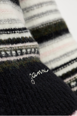 Ganni Cardigan with stripe pattern