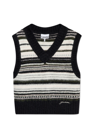 Vest with striped pattern