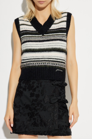 Ganni Vest with striped pattern