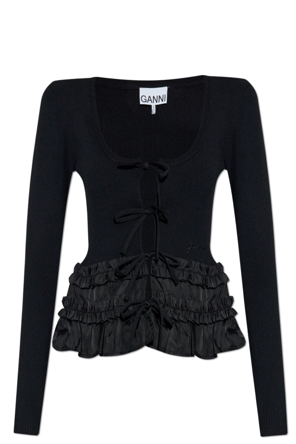 Cardigan with ruffles od Ganni