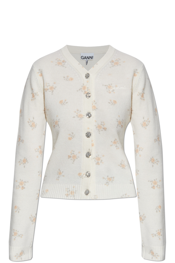 Cardigan with floral motif od Ganni