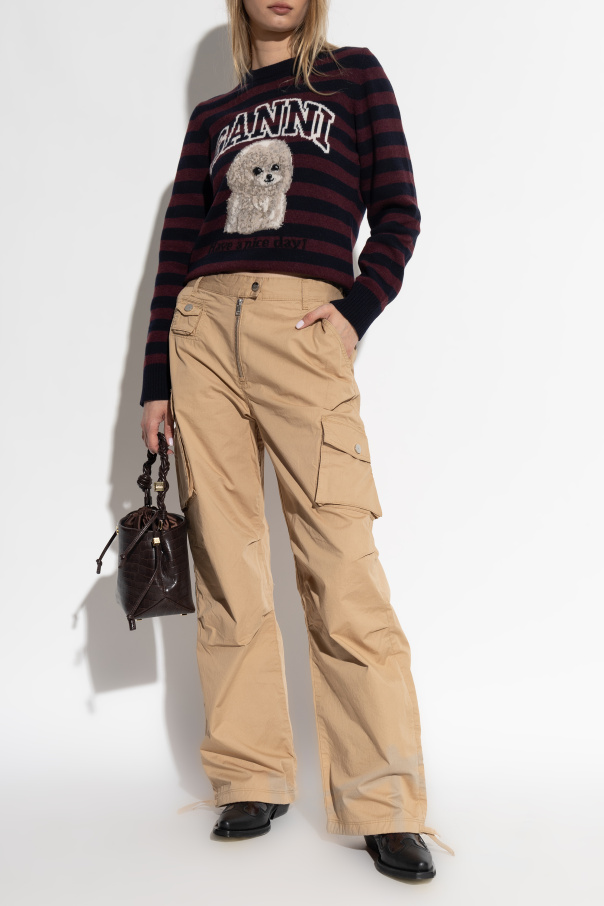 Ganni Suéter con diseño de rayas