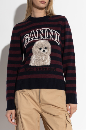 Ganni Suéter con diseño de rayas