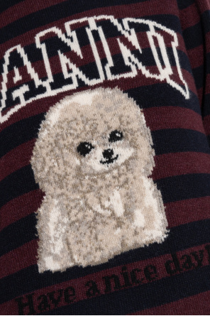 Ganni Suéter con diseño de rayas