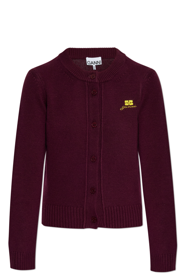 Cardigan with logo od Ganni