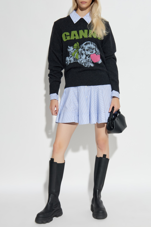 Ganni Pullover mit Rundhalsausschnitt