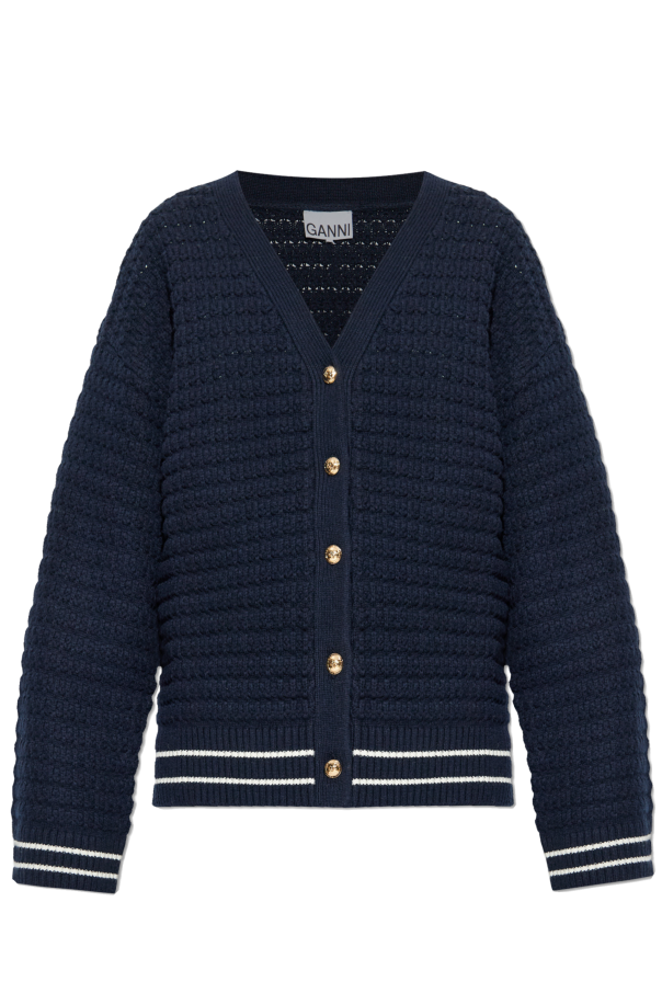 Cardigan with wool trim od Ganni