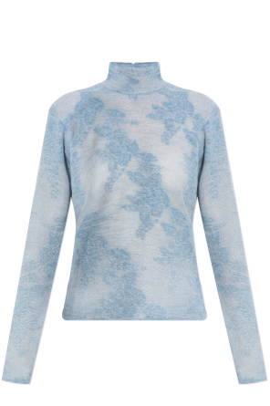 Top with a stand-up collar