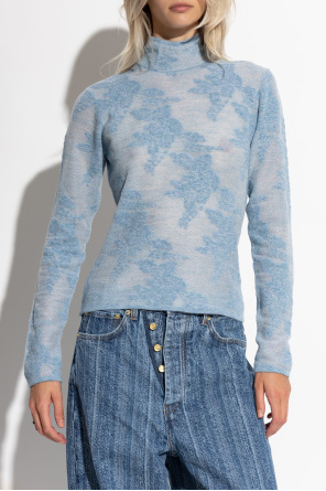 Ganni Top con cuello alto