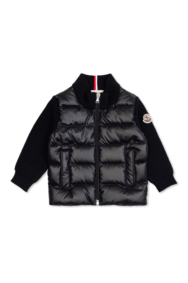 Cardigan with quilted insert od Moncler Enfant