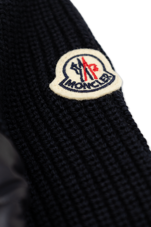 Moncler Enfant Cardigan mit gesteppter Einsatz