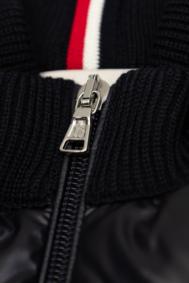 Moncler Enfant Cardigan mit gesteppter Einsatz