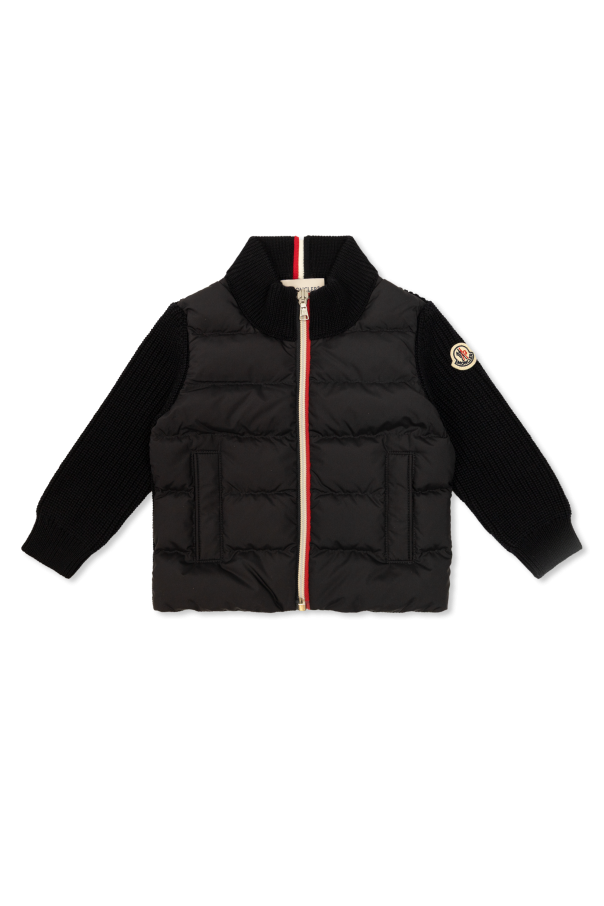 Cardigan with quilted front od Moncler Enfant