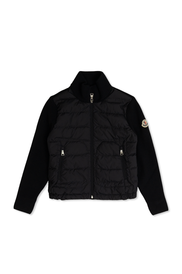 Cardigan with quilted front od Moncler Enfant