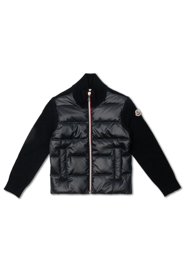 Cardigan with quilted panel od Moncler Enfant
