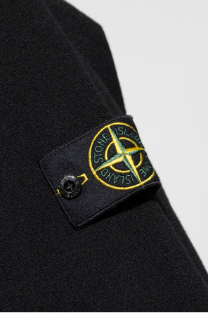 Stone Island Wool cardigan with logo patch
