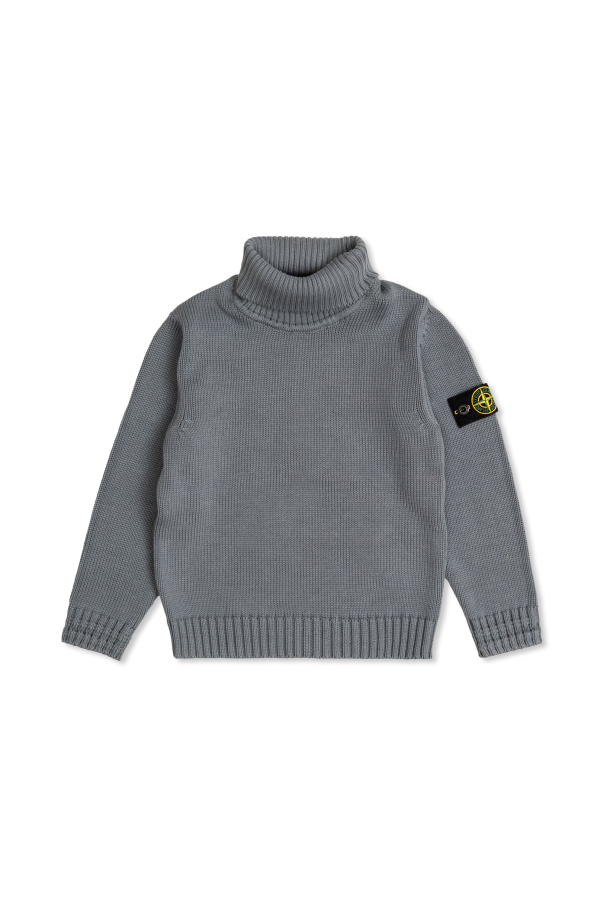 Turtleneck with logo patch od Stone Island Junior
