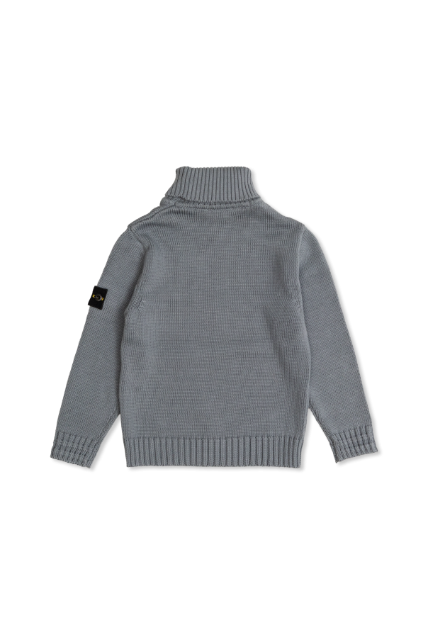 Stone Island Junior Turtleneck with logo patch