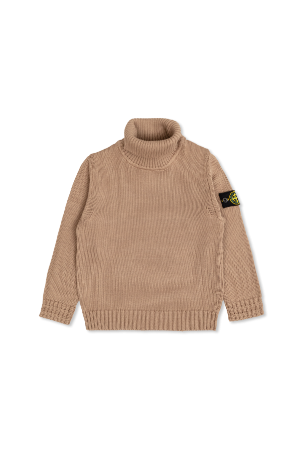 Turtleneck with logo patch od Stone Island Junior